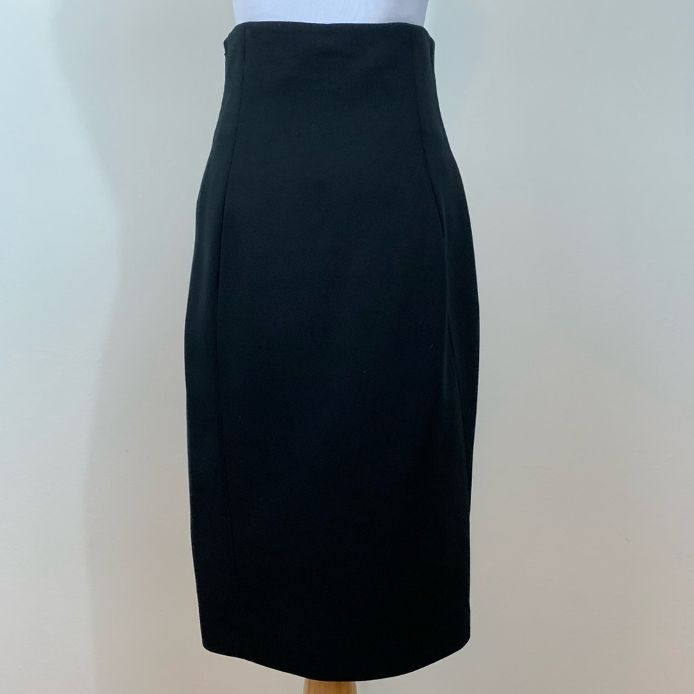 Jil Sander Classic Black High Rise Midi Skirt